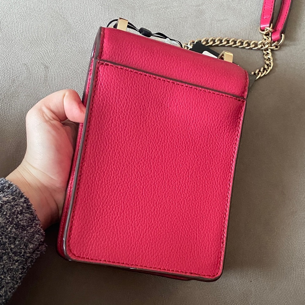 DKNY Fuchsia Crossbody Bag with Gold Accents - Picture 8 of 10